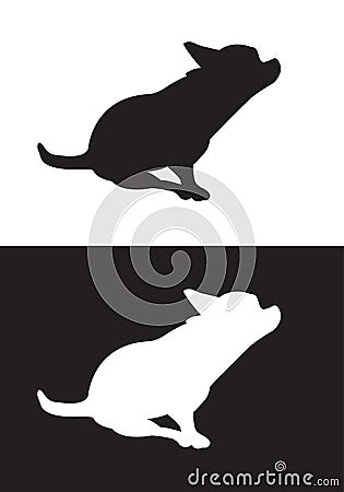 Chihuahua dog breed - silhouette vectorâ€“ Stock Illustration Vector Illustration